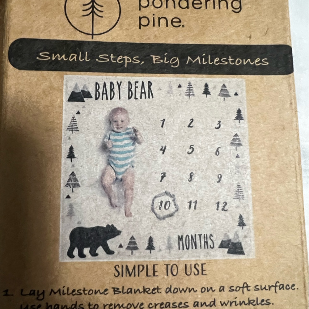Baby monthly milestone blanket